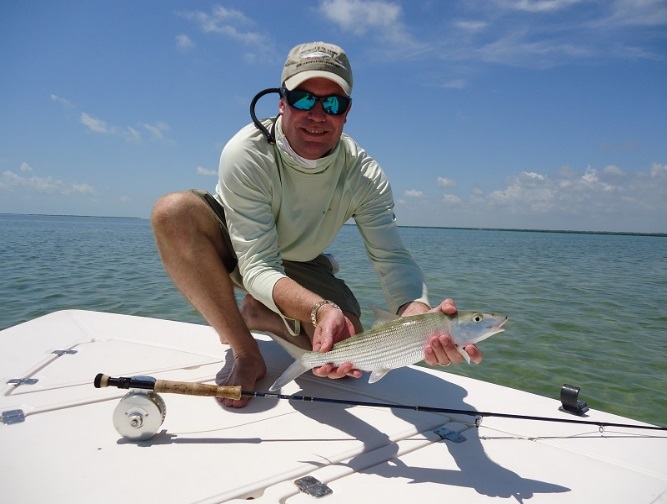 Pesca con mosca de peces de agua salada